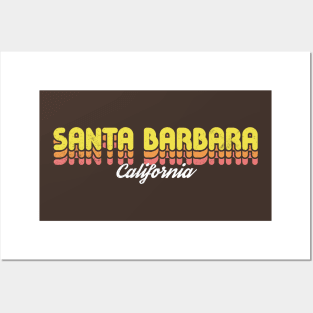 Retro Santa Barbara California Posters and Art